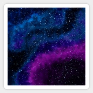 Blue, Purple, and Pink Nebula Sticker